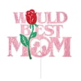 thumbnail image 2 of Happy Mother's Day Cake Topper with Glitter Heart Acrylic Insert for Party Decorations, 2 of 8