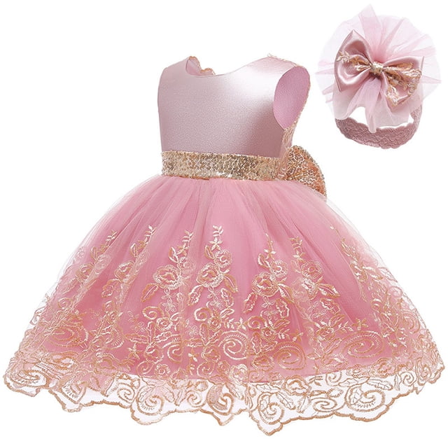 Sunnyoo Robe Princesse Élégante Sans Manches pour Filles, Robe de Fête Dansante avec Bandeau