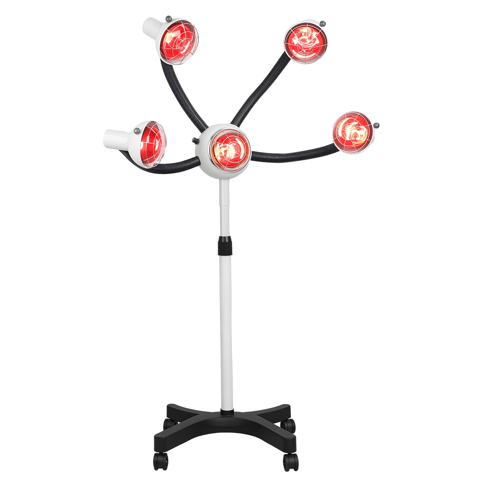 DJZ Professional Hair Dryer 5 Head Infrared Standing Salon Hair Dryer Portable Floor Hair Dryer with Adjustable Temperature,Stand-Up Color Processor Styling Perming Dryer Accelerator,750w