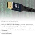 thumbnail image 3 of Adaptador de cable trenzado DisplayPort 2.0 macho a macho 16K 60Hz 10K 60Hz HD DP Ehuebsd Para estrenar, 3 of 8