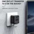 thumbnail image 3 of Worldwide Universal Travel Adapter All in One Power Plug Socket Converter, 3 of 5