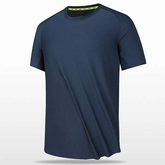 IROINNID T-Shirts for Big and Tall Men, Summer Lightweight Thin Basic Round Neck Solid Color Casual T-shirt for Men