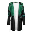 thumbnail image 6 of WFJCJPAF 2024 New Halloween Clearance! Halloween Sweaters for Women,Women's Fashion Halloween Printed Casual Long Sleeved Shirt Cardigan Tops - Blue S, 6 of 6