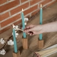 thumbnail image 4 of CANDWAX 12 inch Taper Candles Set of 4 - Dripless and Smokeless Candle Unscented - Slow Burning Candle Sticks - Turquoise Candle Taper, 4 of 8