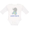 thumbnail image 3 of Inktastic Granny Loves Me Elephant Boys or Girls Long Sleeve Baby Bodysuit, 3 of 5
