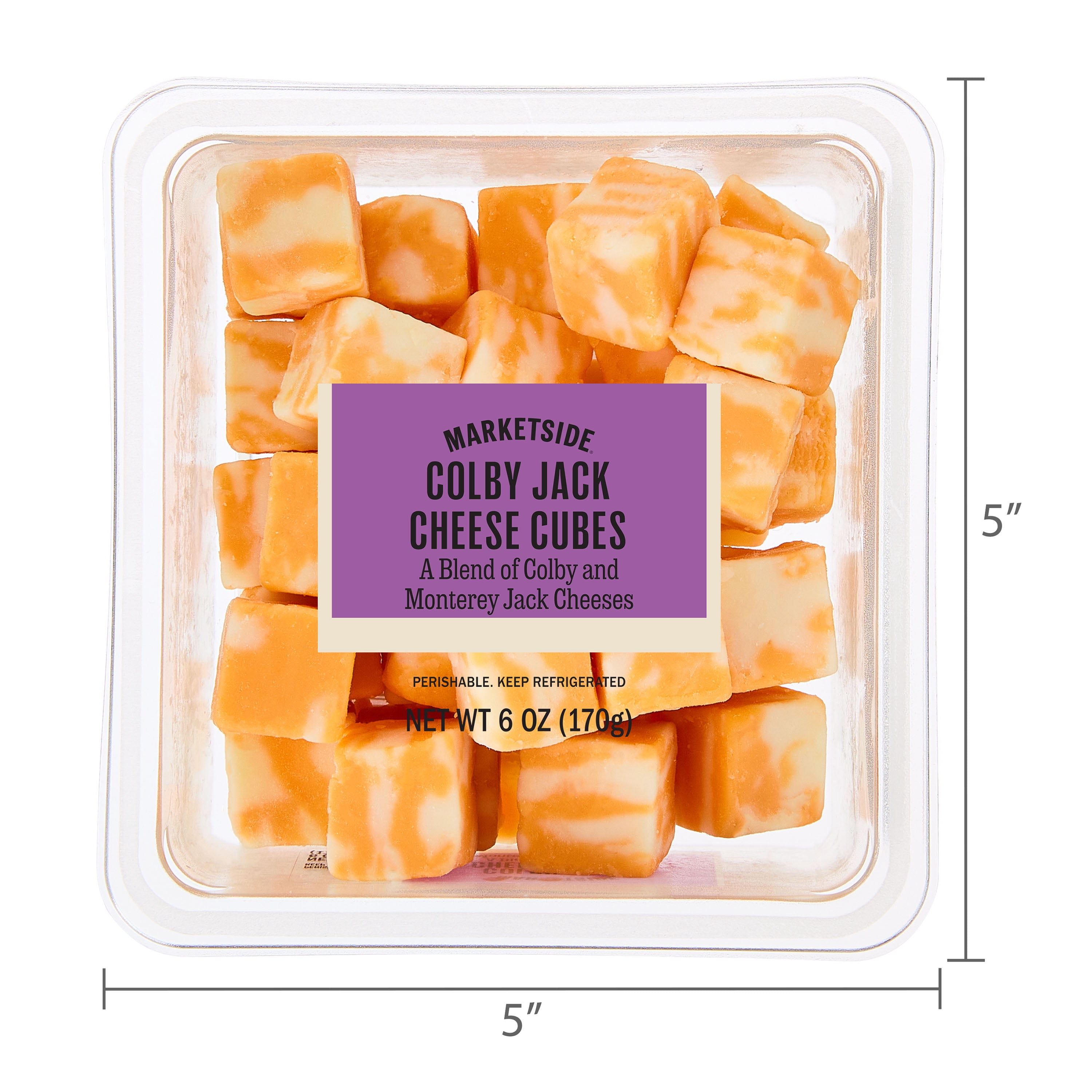 Marketside Colby Jack Cheese Cubes, 6 oz Plastic Cup (Refrigerated)