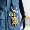 thumbnail image 2 of Llavero con brillantes diamantes de imitación en forma de tortuga, adorno para bolso con perlas de imitación, decoración para bolsos y llaves., 2 of 8