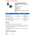 thumbnail image 2 of Rear Wheel Hub Assembly Set - Compatible with 2004 - 2006 Suzuki Verona 2005, 2 of 2