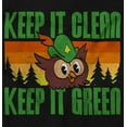 thumbnail image 2 of Woodsy Owl Keep it Clean and Green Men's Graphic T Shirt Tees Brisco Brands S, 2 of 4