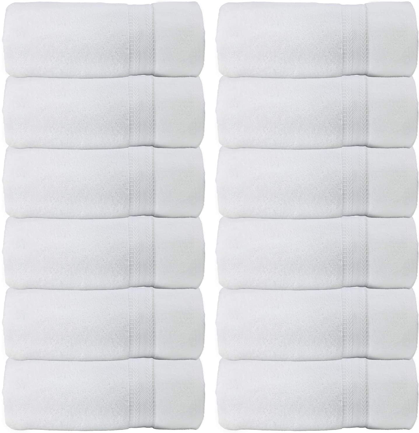 Canadian Linen Luxury Soft Absorbent White Hand Towels, 435 GSM