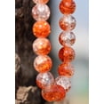 thumbnail image 6 of Duslogis 100pcs Crackle Glass Beads 10mm Round Crystal Glass Spacer Crafts Beads for Jewelry Making Necklace Bracelet Earrings DIY Crafts (Orange Transparent), 6 of 6