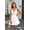 White, variant on Women's Lace Trim Cami Dress, V-Neck Spaghetti Strap Smocked Back Flowy Summer Mini Dress