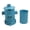 Light Blue, variant on M Buder Fire Hydrant Trash Can with Inner Bucket European Iron Retro Practical Large Capacity Wrought Iron Pedal Trash Can for Floor Desktop Gold Decoration