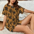 thumbnail image 4 of "Wukai Snake Women's Pajama Set - Short-Sleeve Top and Shorts with Elastic Waistband and Pockets for Loungewear, Yoga, and Casual Wear-XX-Large, 4 of 8
