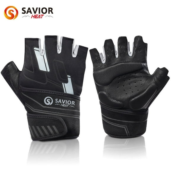 Savior Heat Men Gym Gloves Half Finger Cycling Glove For Women With Anti Slip Padded Palm Grip Protection,Sizes S-2XL
