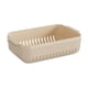 thumbnail image 2 of Cesta de lavado de frutas y verduras de doble capa | Colador de drenaje de plástico con asas | Escurridor de cocina apilable para pasta, ensalada y frutas y verduras | Blanco, beige, naranja, 2 of 6