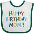 thumbnail image 3 of Inktastic Happy Birthday Mom Boys or Girls Baby Bib, 3 of 4
