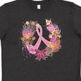 thumbnail image 4 of Inktastic Breast Cancer Awareness Wreath Pink Ribbon Youth T-Shirt, 4 of 5