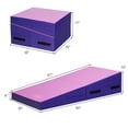 thumbnail image 2 of Patiojoy Folding Incline Gymnastics Mat Cheese Wedge Shape Tumbling Mat for Training & Exercising W/Handles Pink, 2 of 10