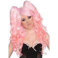 thumbnail image 2 of Adult Long Pink Club Candy Costume Wig & Ponies Set With Detachable Ponytails, 2 of 2