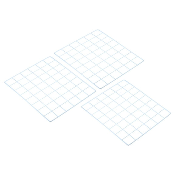 Uxcell 16"x12" Wire Grid Panel, 3 Pack Wall Grid Panels Board Photo Display Decor Hanging Organizer, White