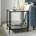 thumbnail image 2 of Henn&Hart 20" Blackened Bronze/Limed Oak Metal/Glass Side Table, 2 of 9