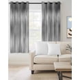 thumbnail image 2 of Grey Blackout Curtains, Light Blocking Print Window Curtains, Modern Abstract Art Ombre Striped Thermal Insulated Window Drapes for Living Room Kitchen Cafe 2 Panels, 104"W x 52"L, 2 of 9