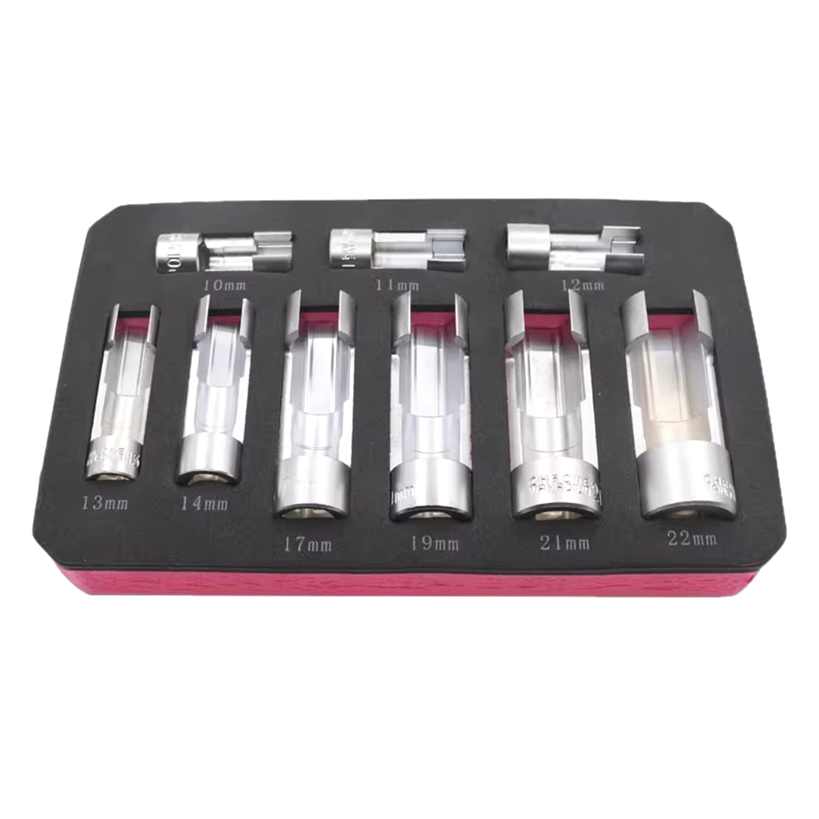 9Pcs Oxygen Sensors Socket Set Removal Tool Set 10-22mm for Automotive Oxygen Sensors and Oil Systems Maintenance Efficient Disassembly