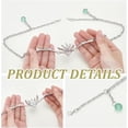 thumbnail image 3 of Cyber Punk Half Mask Unisex Mechanical Face Chain with Green Glass Beads Irregular Jewelry Silver Metal Nose Chain for Party Cosplay Masquerade Costume AccessoriesPlatinum, 3 of 5