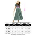 thumbnail image 5 of Yesfashion Womens Summer Spring Smocked Wedding Guest Maternity Maxi Dress Casual Short Sleeve Floral Long, 5 of 5