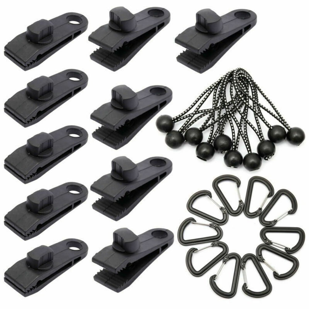 Outdoor Large Canopy Wind Rope Clamps Windproof Awning Tent Barb Clips Kit Set 