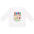 thumbnail image 3 of Inktastic 1st Day of Preschool Crayons and Apple Back to School Boys or Girls Long Sleeve Toddler T-Shirt, 3 of 5