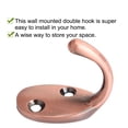 thumbnail image 6 of 5pcs Wall Hooks Zinc Alloy Hook Caps Coat Key Towel Wall Bathroom DIY Hanger w Screws Red Copper, 6 of 7