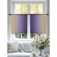 thumbnail image 4 of Yellow Dark Purple Gradient Sheer Curtains 2 Panels Set Minimalist Ombre Modern Art Sheer Window Curtains Light Filtering Rod Pocket Voile Drapes for Bedroom Living Room 52"x45", 4 of 8