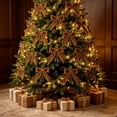 thumbnail image 6 of 12pc Coffee Velvet Christmas Bows Ornaments for Wreath Tree Garland Mantel Gift Box Holiday Decor, 6 of 7