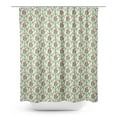 thumbnail image 1 of S4Sassy White Floral Damask Floral Waterproof Bathroom Shower Curtain With Roller Rings Hook-60 x 70 Inch, 1 of 6