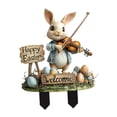 thumbnail image 3 of Estaca de conejo de Pascua Estaca decorativa de conejo para jardín Decoración de patio Decoración de Pascua Estilo C, 3 of 8