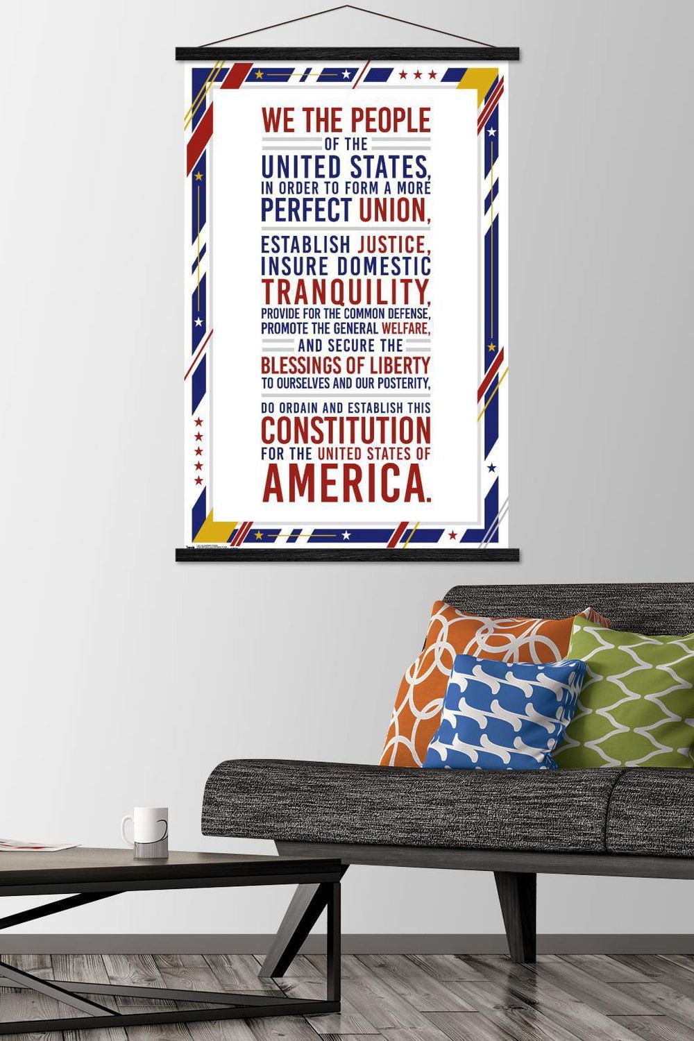 The United States Of America - Constitution Preamble Wall Poster