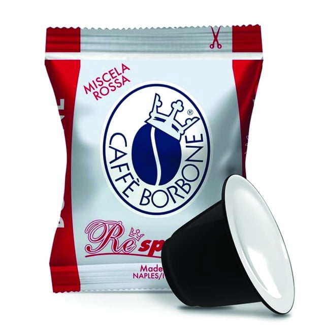 Caffe Borbone Capsules d'Espresso Compatibles avec les Machines Nespresso Originales, Mélange Rouge, Torréfaction Foncée, 50 Unités