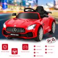 thumbnail image 4 of Patiojoy 12V Kids Ride On Car Licensed Mercedes-Benz GTR Battery Powered Electric Vehicle Kids Car with Remote Control Red, 4 of 8