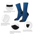thumbnail image 3 of Logiee Deep Blue Glitter Print Adult Socks for Men & Women,Calf Socks, Ankle Socks,Boots Socks,Breathable Casual Sock,Unisex Crew Socks, 3 of 6