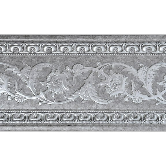 AFD Grey with Silver Chair Rail 94 Inch