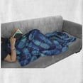 thumbnail image 6 of Modern Soft Flannel Fleece Throw Blanket, Pineapple Pattern Exotic Fruit in Digital Watercolor Illustration, Cozy Plush for Indoor and Outdoor Use, 50" x 70", Night Blue Turquoise, by Ambesonne, 6 of 6