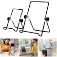 thumbnail image 4 of Foldable Multi-Angle Tablet Stand, Universal Adjustable Durable Metal Desk Stand With 180° Rotation For Tab Tablets, Soft Rubber Skin, Control Screws on Both Sides, 1Pc, 2 Sizes(Black1,5.1x3.5"), 4 of 6