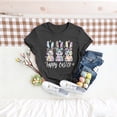 thumbnail image 2 of Staron Women's Casual Loose Fit Easter Print Round Neck Short Sleeve T-Shirt Basic Fashion Graphic Tee, Black XL, 2 of 5