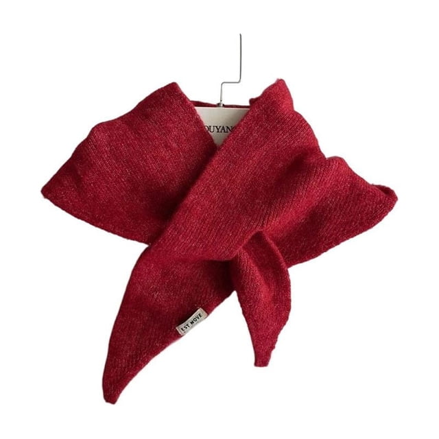 Triangle Scarf for Women, Knitted Neckerchief Soft Warm Neck Warmer, Cold Weather Pashmina Cape Winter Fall Accessory