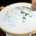 thumbnail image 3 of Kit de Broderie DIY pour Débutant, Point de Fleurs, Travail à la Main Non Fini avec Cadre de 20cm, Respirant, 3 of 7