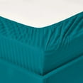 thumbnail image 2 of Porch & Den Greenburg Striped 1200 TC Egyptian Cotton Deep Pocket Bed Sheet Set Teal Cooling,Fully Elasticized Fitted Sheet California King Casual, 2 of 5
