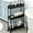 Black, variant on Slim Storage Cart 3 Tier,Bathroom Organizer Rolling Utility, Mobile Shelving Unit Slide Out for Office, Kitchen, Laundry Room & Narrow Places,White