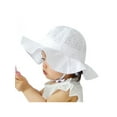 thumbnail image 5 of Toddler Baby Girls Outdoor Bucket Hats Kids Summer Sun Hat Beach Bonnet Cap Baby Sun Hat Outdoor Adjustable Beach Hat with Wide Brim White, 5 of 5